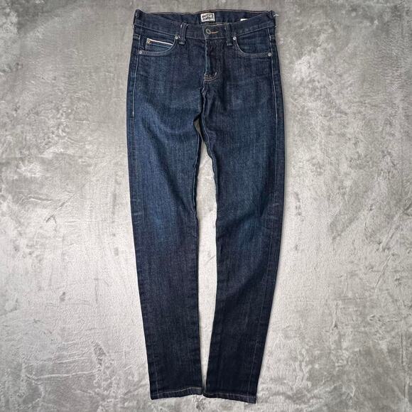 Naked & Famous Dark Blue Button-Fly “Super Skinny Guy”Selvedge Denim Jeans 31 - Picture 1 of 8